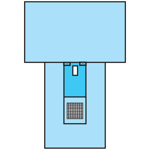 CARDINAL HEALTH CONVERTORS TIBURON DRAPES - Extremity Drape, 28 x 45, Absorbent, 2 1/2 Circular Elastic Fenestration, Cord-holding Tabs, 12/cs | Quantity - 1x CS