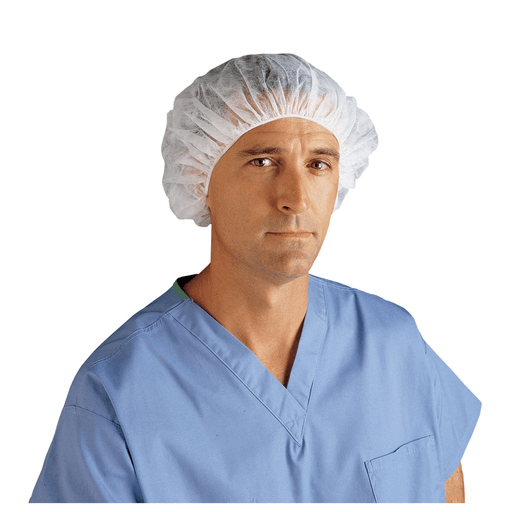 CARDINAL HEALTH HEAD COVERS - Comfort Bouffant Cap, Regular, 21, Blue, 100/bx, 10 bx/cs | Quantity - 1x CS