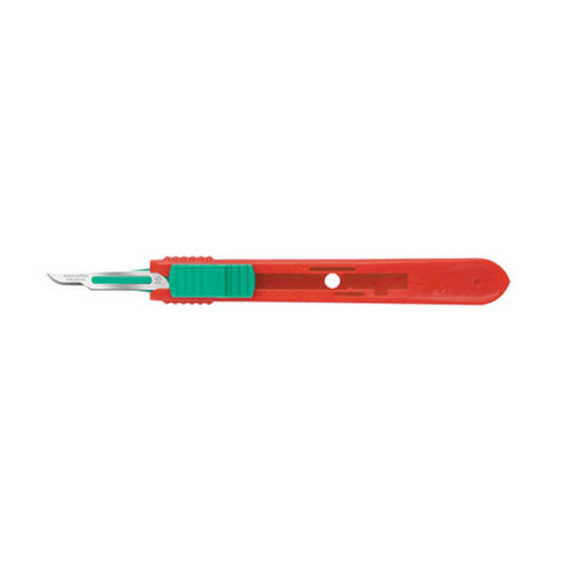 CINCINNATI SAFETY SCALPELS - Safety Scalpels, Swann Morton, Stainless Steel, Red Handle, Size 10, Disposable, Sterile, 25/bx (DROP SHIP ONLY) | Quantity - 1x BX