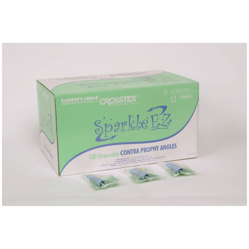 CROSSTEX EZ CONTRA PROPHY ANGLES - Prophy Angle, White Soft Cup, 100/bx | Quantity - 1x BX