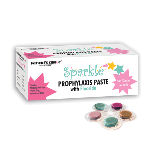 CROSSTEX SPARKLE PROPHY PASTE - Prophy Paste, Coarse, Assorted Flavors, Individual Cups, 200/bx | Quantity - 1x BX