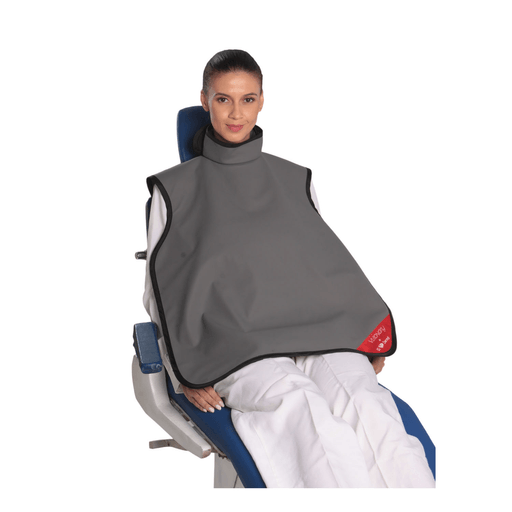 3D DENTAL VISIONARY ADULT LEAD X-RAY APRONS - Lead Apron Adult W/Collar Grey (DROP SHIP ONLY) | Quantity - 1x EA