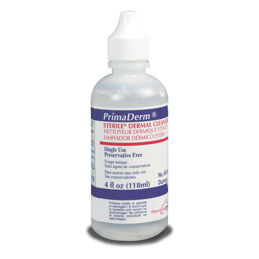 GENTELL PRIMADERM WOUND CLEANSERS - Dermal Wound Cleanser, 4.15 oz Squirt Top Bottle, Sterile, 12/cs | Quantity - 1x CS