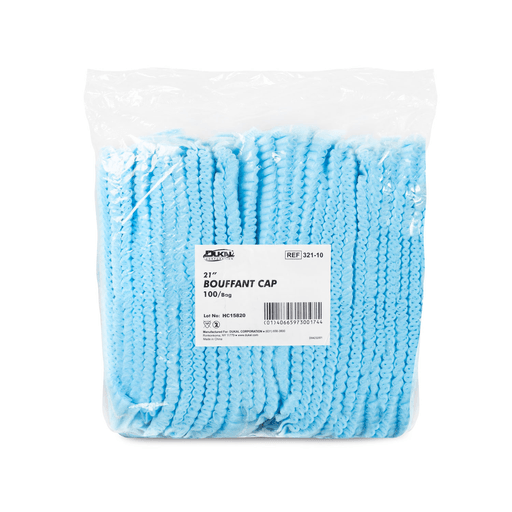 DUKAL BOUFFANT CAPS - Bouffant Cap, 24", White, 100/bx, 5 bx/cs (Temporarily Unavailable for Sale) | Quantity - 1x CS