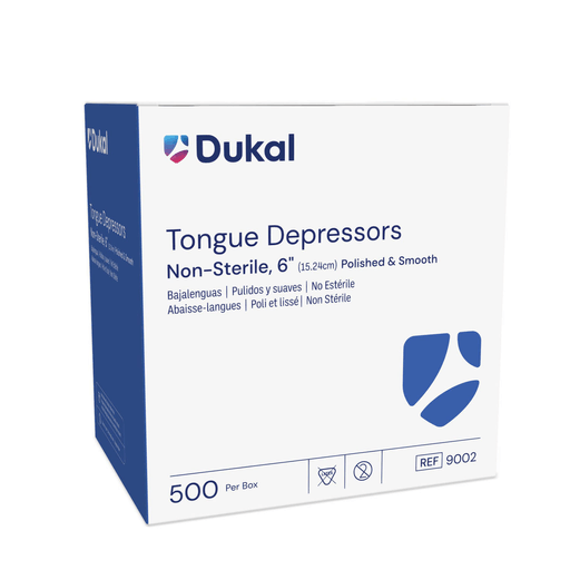 DUKAL TONGUE DEPRESSORS - Tongue Depressor, 6", 500/bx, 10 bx/cs | Quantity - 1x CS
