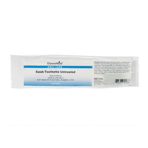 DUKAL TOOTHETTE SWAB - Toothette Swab, Untreated, 1/pk, 250 pk/bx, 4 bx/cs (30 cs/plt) | Quantity - 1x CS