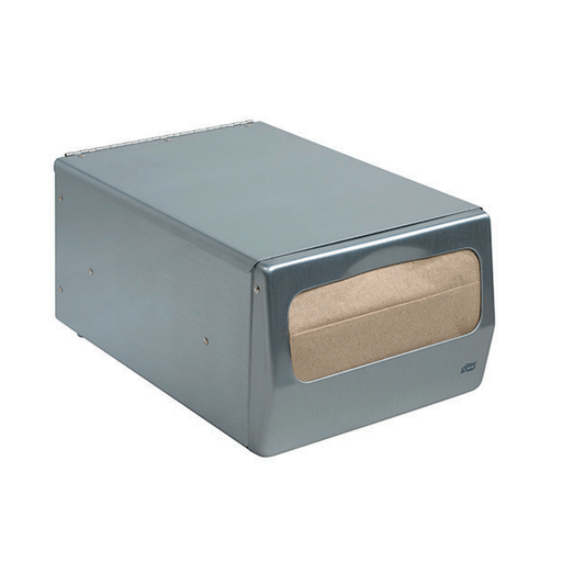 ESSITY TORK NAPKIN DISPENSER - Napkin Dispenser, Masterfold, Counter, Universal, Brushed Steel, N7, Metal, 5.6" x 7.6" x 11.8" (42 cs/plt) (To Be DISCONTINUED) | Quantity - 1x EA