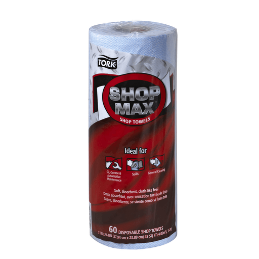 ESSITY TORK ADVANCED SHOPMAX WIPER 450 - ShopMax Wiper, Roll Towel, Advanced, Blue, 1-Ply, 47ft, 60 sht/rl, 30 rl/cs (24 cs/plt) | Quantity - 1x CS