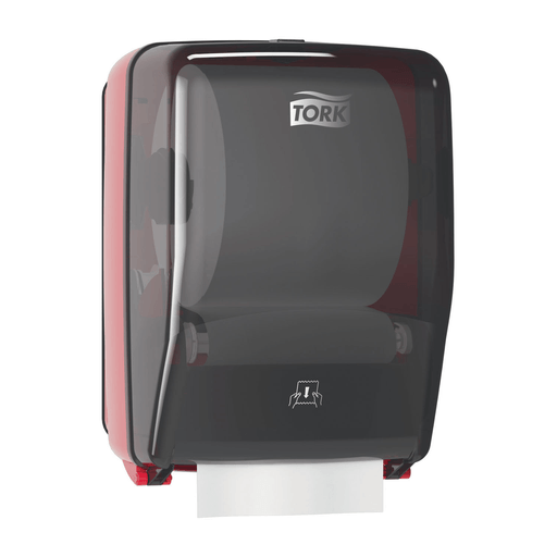 ESSITY TORK PERFORMANCE WASHSTATION DISPENSER - Washstation Dispenser, Universal, Smoke/ Red, W6, Plastic, 18.1" x 12.6" x 10.6" (60 cs/plt) | Quantity - 1x EA