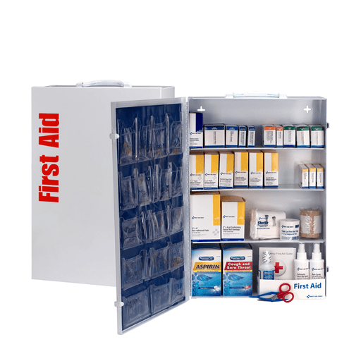 FIRST AID ONLY/ACME UNITED FIRST AID STATION - 4 SHELF - 4 Shelf Industrial Station, 1060 Piece, Metal Cabinet w/ 20 Pocket Vinyl Liner, 1 ea. (DROP SHIP ONLY - $150 Minimum Order) | Quantity - 1x EA