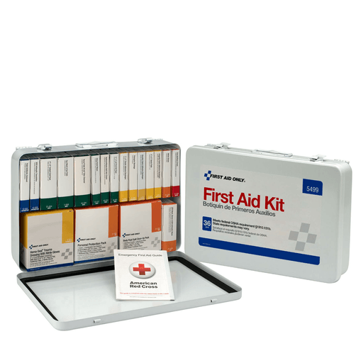 FIRST AID ONLY/ACME UNITED UNITIZED FIRST AID KITS & REFILLS - First Aid Kit, 36 Unit, w/ BBP and CPR, Metal Case (DROP SHIP ONLY - $150 Minimum Order) | Quantity - 1x EA