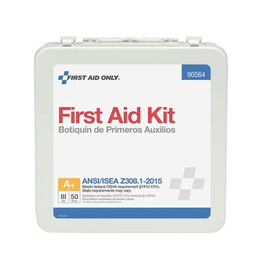 FIRST AID ONLY/ACME UNITED ANSI/OSHA COMPLIANT PACKAGE - 25 Person First Aid Kit, ANSI A, Metal Case (DROP SHIP ONLY - $150 Minimum Order) | Quantity - 1x EA