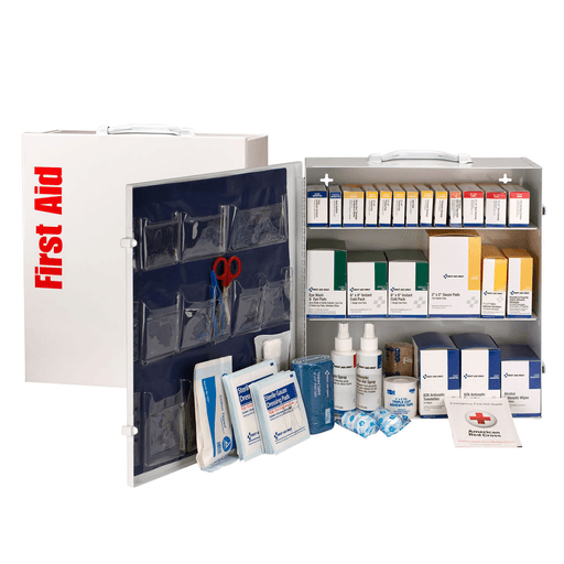 FIRST AID ONLY/ACME UNITED FIRST AID STATION - 3 SHELF - 3 Shelf First Aid Metal Cabinet, Custom Logo , 10/cs (DROP SHIP ONLY - $150 Minimum Order) | Quantity - 1x CS