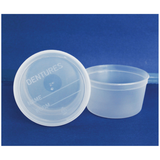 GMAX DENTURE CUPS - Denture Cup, with Lid, Turquoise, 25/slv, 10 slv/cs (24 cs/plt) | Quantity - 1x CS