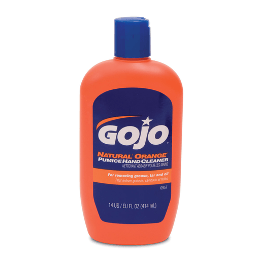GOJO NATURAL ORANGE PUMICE HAND CLEANER - Hand Cleaner, 14 oz Bottle, 12/cs | Quantity - 1x CS