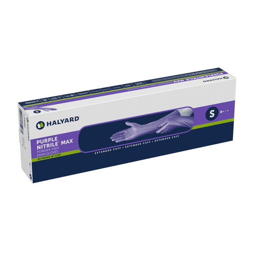 HALYARD PURPLE NITRILE MAX POWDER FREE EXAM GLOVES - Purple Nitrile Max Powder-Free Exam Glove, Medium, 50/bx 8bx/cs | Quantity - 1x CS