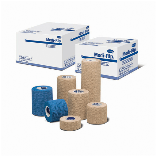 HARTMANN USA MEDI-RIP SELF-ADHERENT BANDAGE - Bandage, 3" x 5 yds, Non-Sterile, Blue, 12 rl/bx, 8 bx/cs | Quantity - 1x CS