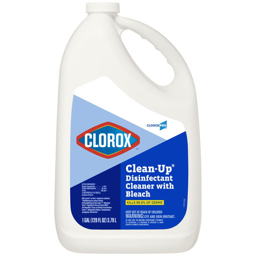 CLOROX CLEAN-UP DISINFECTANT - CloroxPro Clorox Clean-Up Disinfectant Cleaner with Bleach Refill, 128 fl oz, 4/cs | Quantity - 1x CS