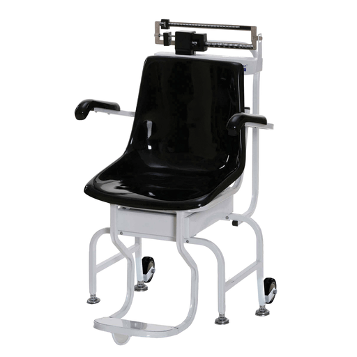 PELSTAR/HEALTH O METER PROFESSIONAL SCALE - CHAIR SCALE - Mechanical Chair Scale, 440 lb/200kg Capacity, lb/100g Graduation, 15" x 18" x 17" Seat Dimensions, Two Wheels, Flip Arm Rest & Foot Rest, 2-Year Warranty (DROP SHIP ONLY) | Quantity - 1x EA