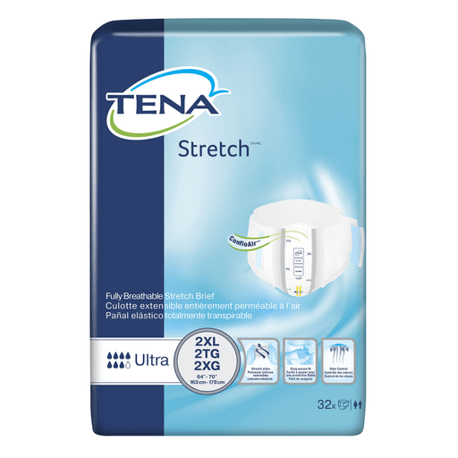 ESSITY HMS TENA STRETCH BRIEFS - Ultra Briefs, 2X-Large, 64" -70" Hip Size, Gray, 32/pk, 2 pk/cs (35 cs/plt) | Quantity - 1x CS