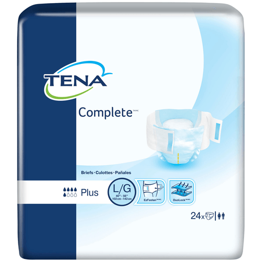 ESSITY HMS TENA COMPLETE BRIEFS - Brief, Large, 40" - 56" Hip Size, Blue, 24/pk, 3 pk/cs (Part Number Change Coming Soon) | Quantity - 1x CS
