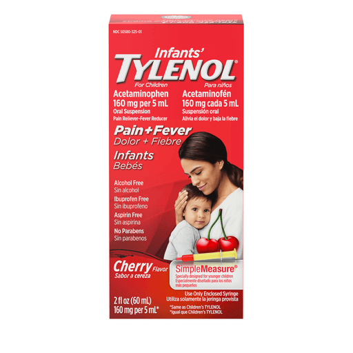 KENVUE TYLENOL INFANTS' ORAL SUSPENSION - Oral Suspension, Cherry, 2 fl oz, 6/bx, 6 bx/cs (Pricing Subject to Change without Prior Notification) | Quantity - 1x EA