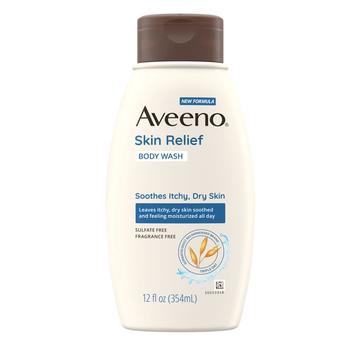 KENVUE AVEENO BODY WASH - Body Wash, Aveeno Skin Relief, 12 fl oz, Fragrance Free, 12/cs (Pricing Subject to Change without Prior Notification) | Quantity - 1x CS