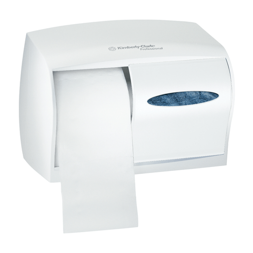 KIMBERLY-CLARK BATH TISSUE DISPENSERS - Dispenser, Jr. ESCORT Jumbo Roll Bathroom Tissue, Stub Roll, 16" x 13.88" x 5.75", White, 1/cs (DROP SHIP ONLY) | Quantity - 1x CS