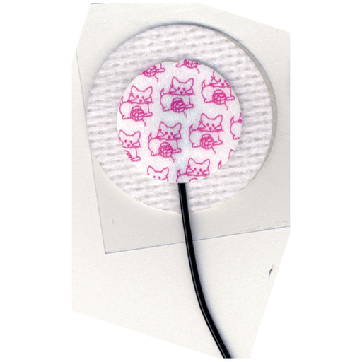 CARDINAL HEALTH KITTYCAT PRE-WIRED NEONATAL ECG ELECTRODES - ECG Electrode, Neonatal, KittyCat, Pre-Wired, Cloth 1051NPSM, Radiolucent Lead Wires, 3/strip, 100 strip/cs | Quantity - 1x CS