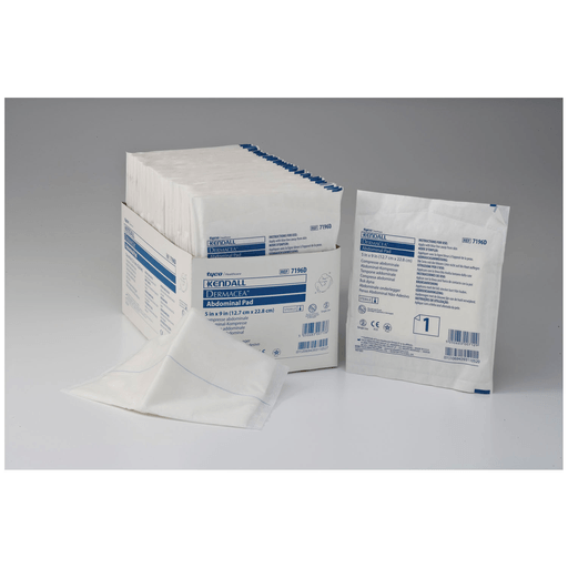 CARDINAL HEALTH DERMACEA ABDOMINAL PADS - Abdominal Pad, 5" x 9", Sterile, 1s, 36/tray, 12 tray/cs(Item on Manufacturer Backorder Inventory Limited when Available) | Quantity - 1x CS