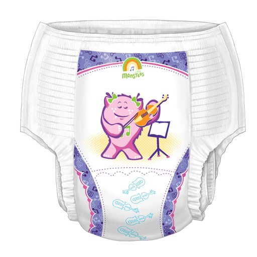 CARDINAL HEALTH CURITY TRAINING PANTS - Training Pants, Girl, Large, 3T/4T (32-40 lbs), 23/bg, 4 bg/cs | Quantity - 1x CS