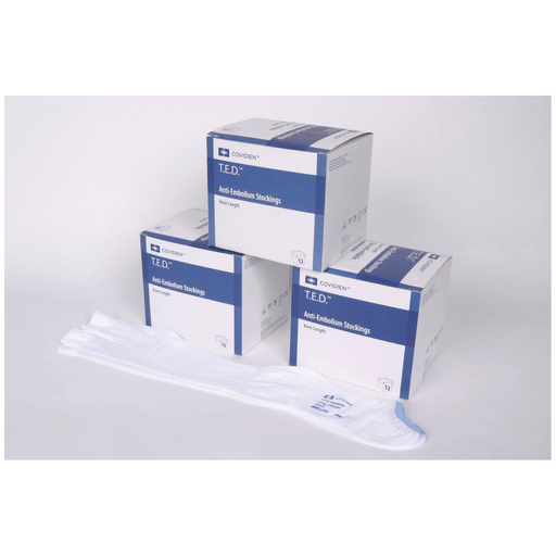 CARDINAL HEALTH T.E.D. ANTI-EMBOLISM STOCKINGS - KNEE LENGTH - Knee-Length Anti-Embolism Stocking, Small, Regular Length, Yellow, 12 pr/ctn | Quantity - 1x CT