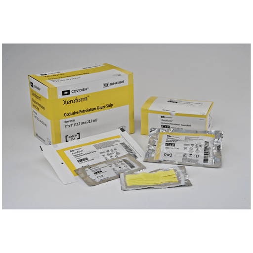 CARDINAL HEALTH XEROFORM PETROLATUM GAUZE DRESSING - Petrolatum Gauze Dressing, 1" x 8", Patch Peelable Foil Packs, 50/bx, 4 bx/cs | Quantity - 1x CS