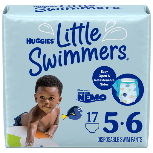 KIMBERLY-CLARK LITTLE SWIMMERS DIAPERS - Swim Diaper, Size 5-6 (32+ lbs), Disposable, 17/pk, 6 pk/cs | Quantity - 1x CS