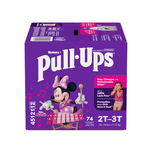 KIMBERLY-CLARK PULL-UPS LEARNING DESIGN TRAINING PANTS - Training Pants, 2T-3T, Girls Giga Pack, 74/pk, 1 pk/cs | Quantity - 1x CS