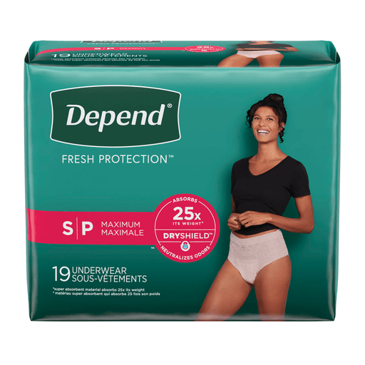 KIMBERLY-CLARK DEPEND PROTECTIVE UNDERWEAR - Depend's Men's Fit-Flex, Small/ Medium, 28-40" Waist, 19/pk, 2 pk/cs (80 cs/plt) | Quantity - 1x CS