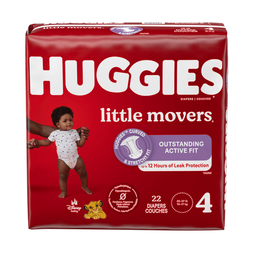 KIMBERLY-CLARK HUGGIES LITTLE MOVERS DIAPERS - Little Movers, Size 6, Jumbo Pack, 16/pk, 4 pk/cs | Quantity - 1x CS