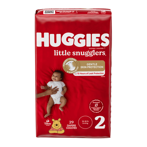 KIMBERLY-CLARK HUGGIES LITTLE SNUGGLERS DIAPERS - Little Snugglers, Size 2, Jumbo Pack, 29/pk, 4 pk/cs | Quantity - 1x CS