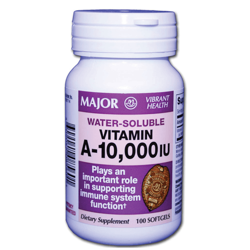 MAJOR VITAMIN A - Softgel Caplets, 10,000 IU, 100s, 48/cs, NDC# 00904-2085-60 | Quantity - 1x CS