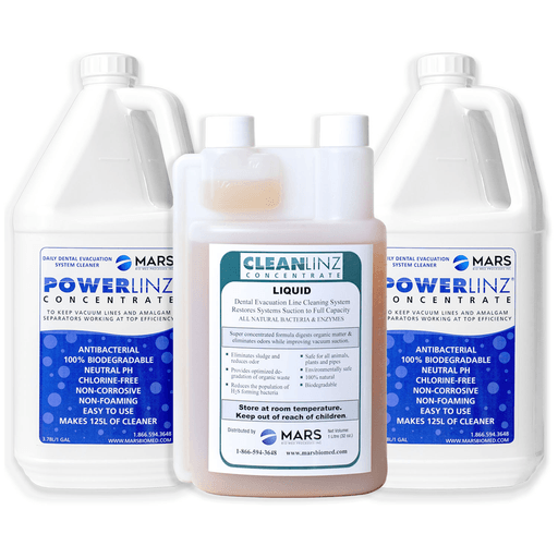 MARS LINZ 3 PACK - LINZ 3 Pack Evacuation Line Cleaner, Includes: (1 - 32 oz.) CleanLINZ and (2 - 1 Gallon bottles) PowerLINZ. (DROP SHIP ONLY) | Quantity - 1x EA