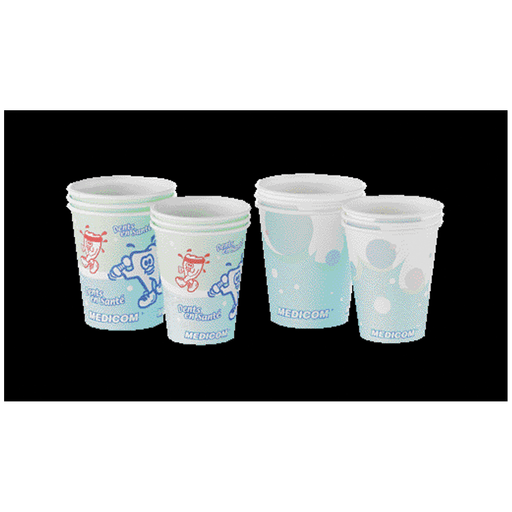 MEDICOM POLY COATED PAPER CUPS - Paper Cup, 5 oz, Bubbles Design, 100/slv, 10slv/cs | Quantity - 1x CS