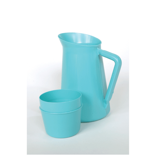 MEDEGEN PITCHERS WITH CUP COVER - Pitcher, 1 Qt, 9 oz Cup-Cover, Blue, 12/cs | Quantity - 1x CS