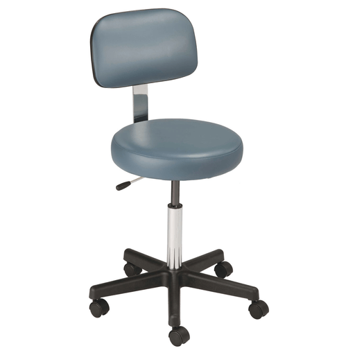 MTI STOOL - Stool, Pneumatic Hand Operated, Black Base without Backrest, Premium-Blue Ridge (DROP SHIP ONLY) (Continetal US & Canada) | Quantity - 1x EA