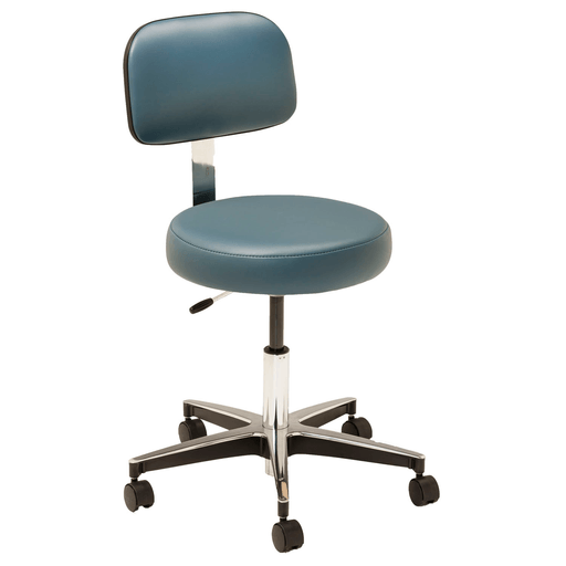 MTI STOOL - Stool, Pneumatic Hand Operated, Black Base without Backrest, Premium-Blue Ridge (DROP SHIP ONLY) (Continetal US & Canada) | Quantity - 1x EA