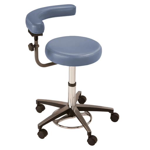MTI STOOL - Stool, Pneumatic Hand Operated, Black Base without Backrest, Premium-Blue Ridge (DROP SHIP ONLY) (Continetal US & Canada) | Quantity - 1x EA