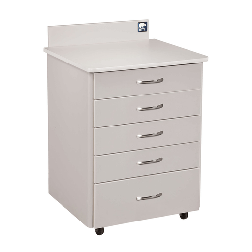 MTI MOBILE CABINET - MTC-1SG Mobile Cabinet, 5-Drawer, with Locks, RH Laminate-Classic Linen, Trim-White (DROP SHIP ONLY) (Continetal US & Canada) | Quantity - 1x EA