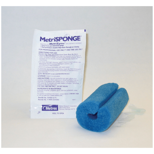 METREX METRISPONGE DUAL ENZYMATIC DETERGENT - MetriSponge, 25/bx, 4 bx/cs (45 cs/plt) | Quantity - 1x CS