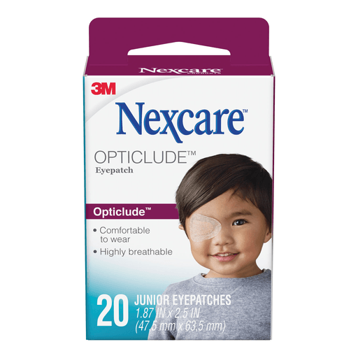 3M PSD NEXCARE OPTICLUDE ORTHOPTIC EYE PATCH - Junior Size Eye Patch, 2.4" x 1.8", 20/bx, 36 bx/cs | Quantity - 1x CS