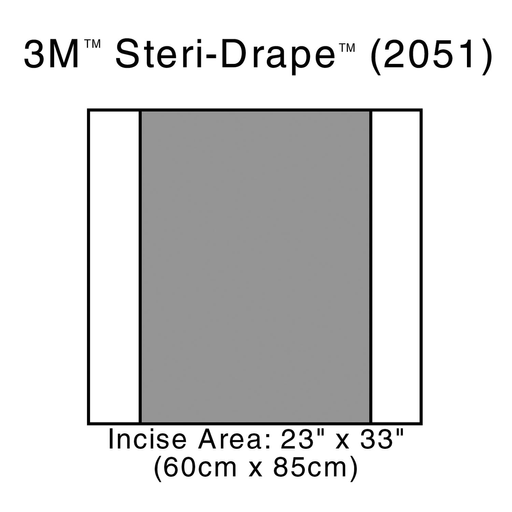 SOLVENTUM STERI-DRAPE 2 INCISE DRAPES - Incise Drape, Overall 23" x 17", Incise 19" x 17", 10/bx, 4 bx/cs | Quantity - 1x CS