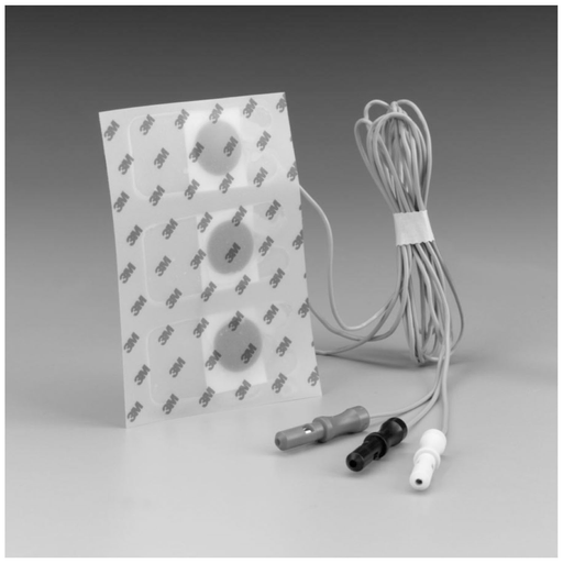 SOLVENTUM RED DOT ECG MONITORING ELECTRODES WITH PRE-ATTACHED LEAD WIRE - Neonatal, 2cm x 4cm, Pre-Wired Radiolucent Electrode with Clear Tape, 3/bg, 10 bg/bx, 10 bx/cs | Quantity - 1x CS